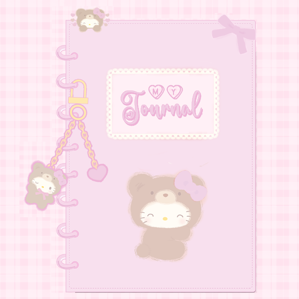 Hello Kitty Latte Bear Digital Planner Zfold8